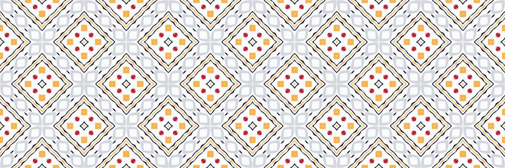 étnico ikat textura batik textil patrón sin costuras diseño de vector digital para imprimir saree kurti borde de tela símbolos de pincel muestras diseñador