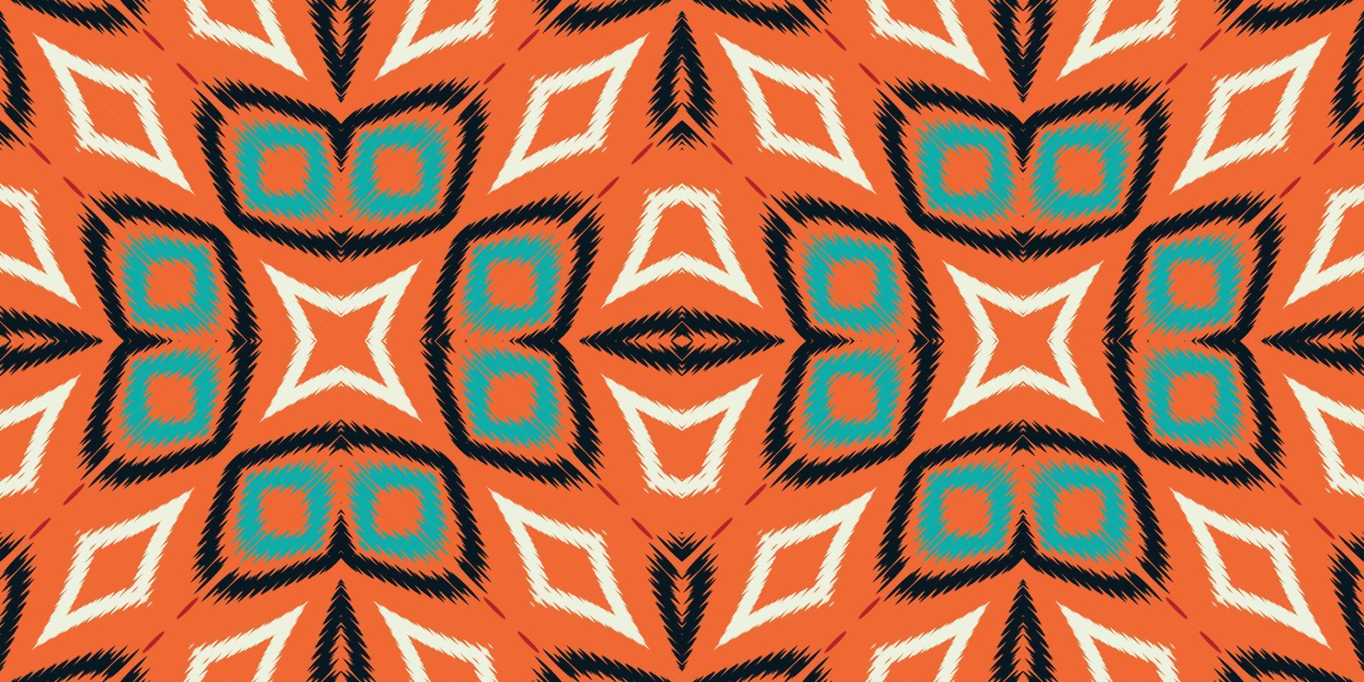 Ikat dots tribal Aztec Seamless Pattern. Ethnic Geometric Ikkat Batik Digital vector textile Design for Prints Fabric saree Mughal brush symbol Swaths texture Kurti Kurtis Kurtas