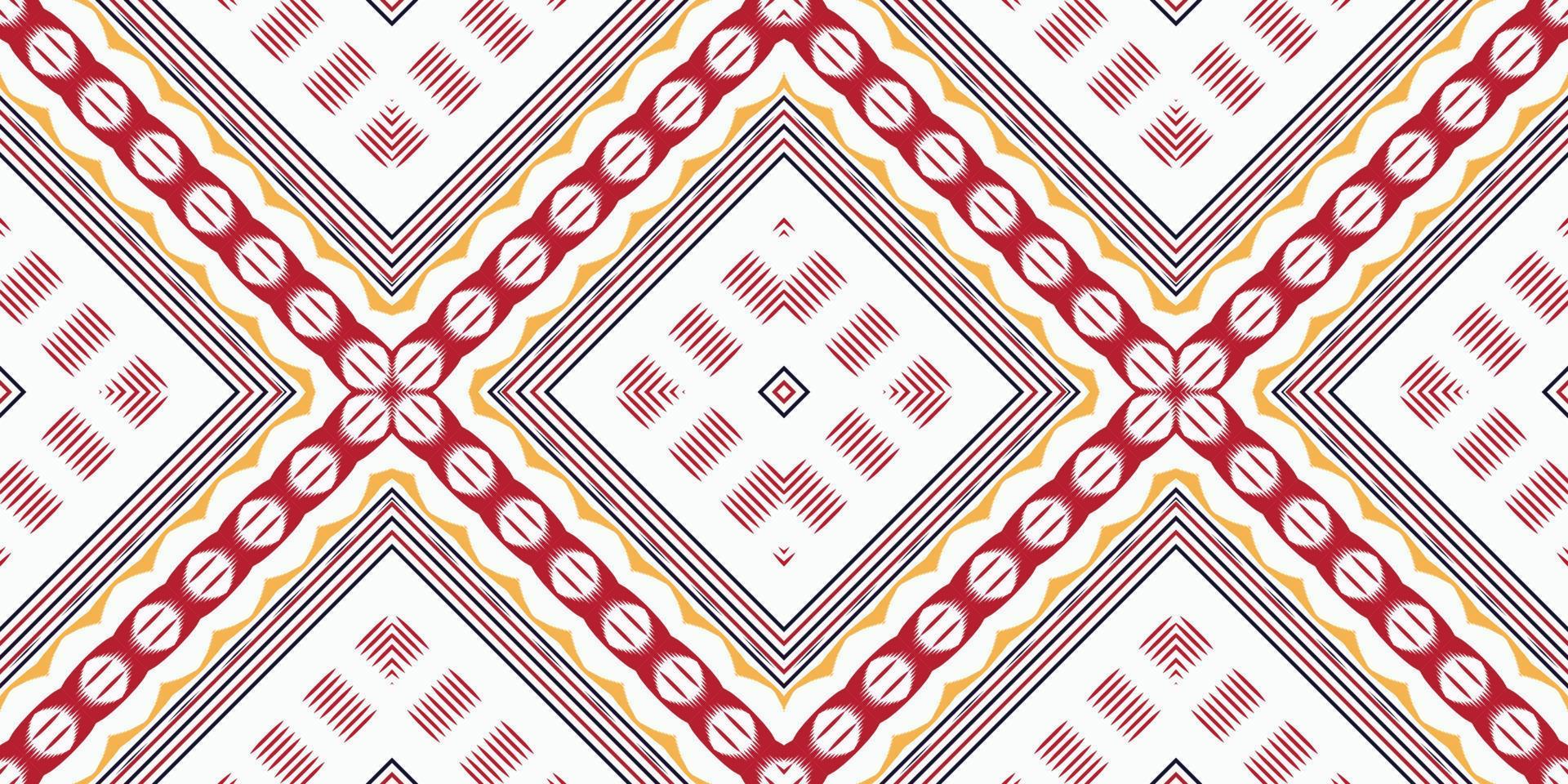 ikkat o ikat marco batik textil patrón sin costuras diseño vectorial digital para imprimir saree kurti borneo borde de tela símbolos de pincel muestras de algodón vector