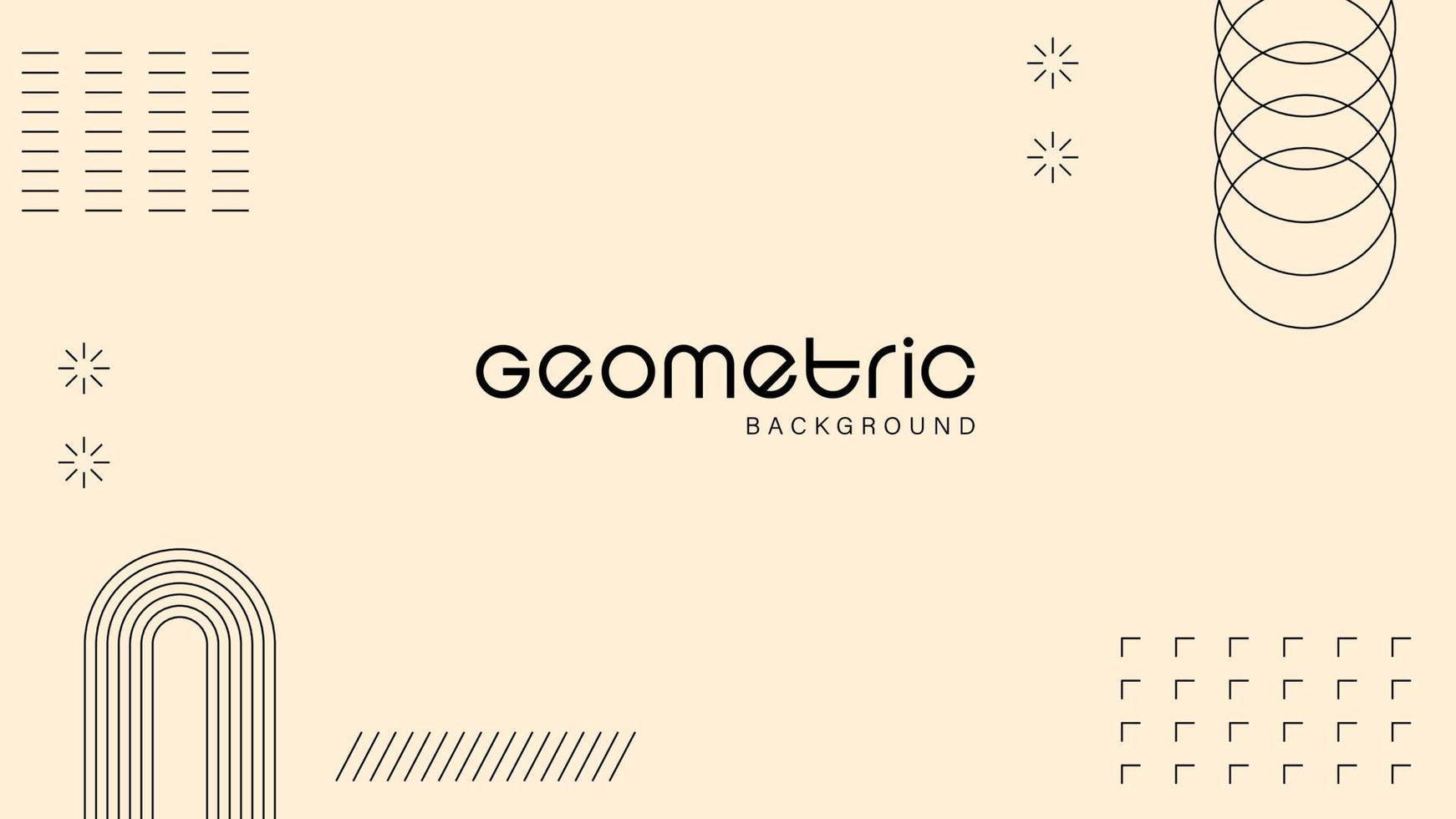 Flat geometric background for presentation banner and flyer vector