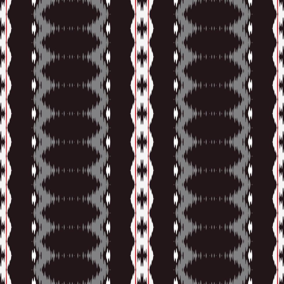 ikkat o ikat marco batik textil patrón sin costuras diseño vectorial digital para imprimir saree kurti borneo borde de tela símbolos de pincel diseñador de muestras vector