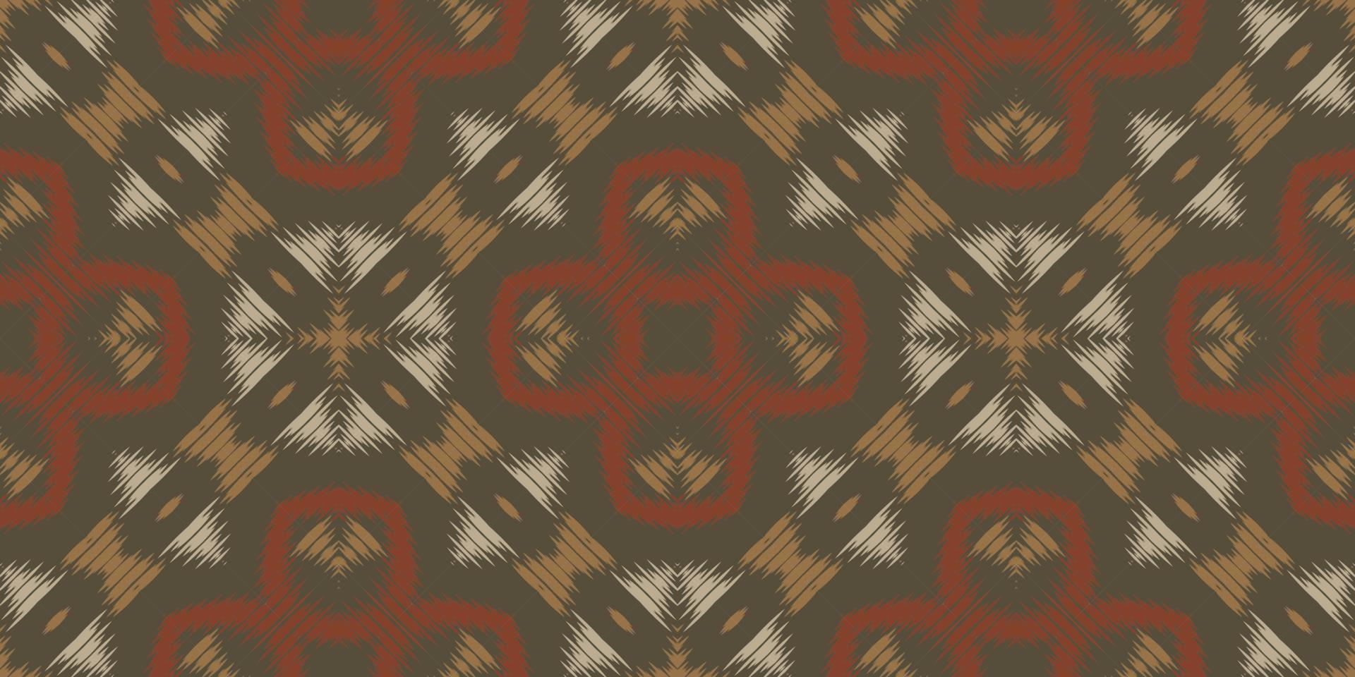 Ethnic ikat prints batik textile seamless pattern digital vector design for Print saree Kurti Borneo Fabric border brush symbols swatches designer