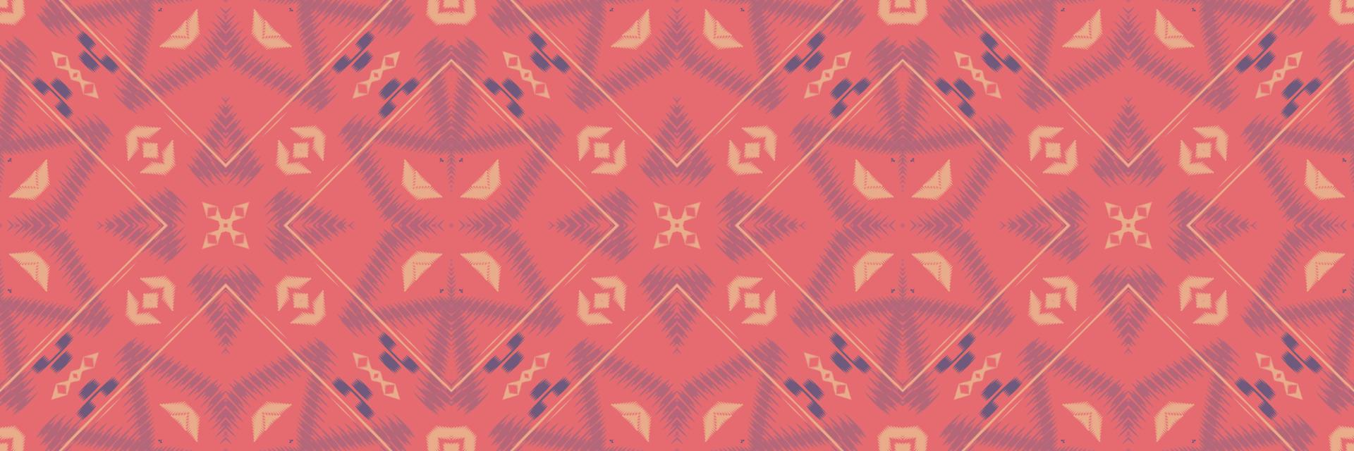 Ikat triangle batik textile seamless pattern digital vector design for Print saree Kurti Borneo Fabric border brush symbols swatches designer