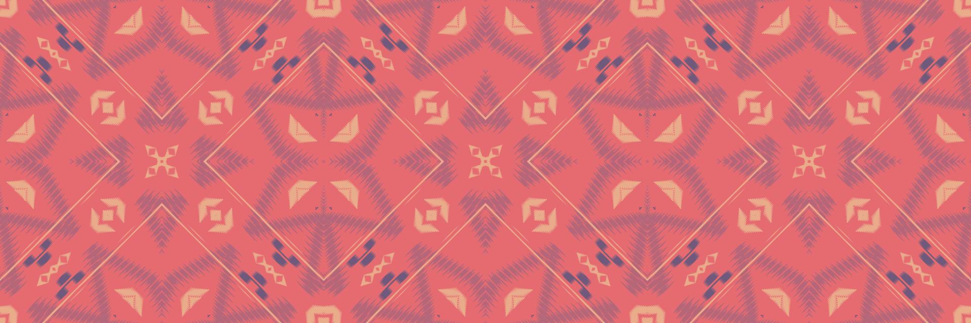 Ikat triangle batik textile seamless pattern digital vector design for Print saree Kurti Borneo Fabric border brush symbols swatches designer