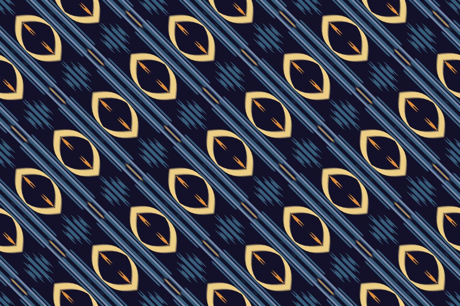 Ethnic ikat print batik textile seamless pattern digital vector design for Print saree Kurti Borneo Fabric border brush symbols swatches party wear