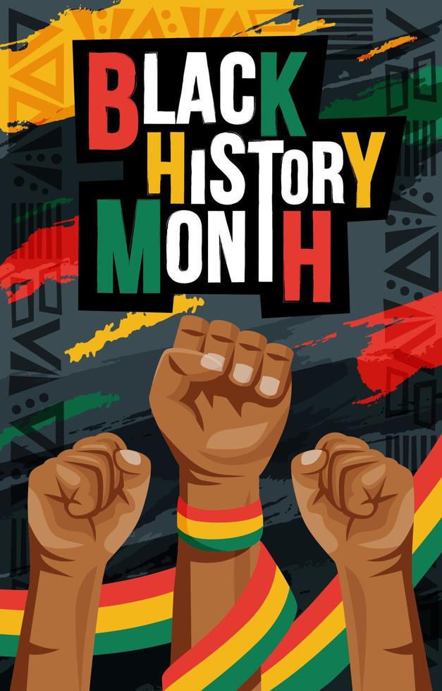 Black History Month Poster vector