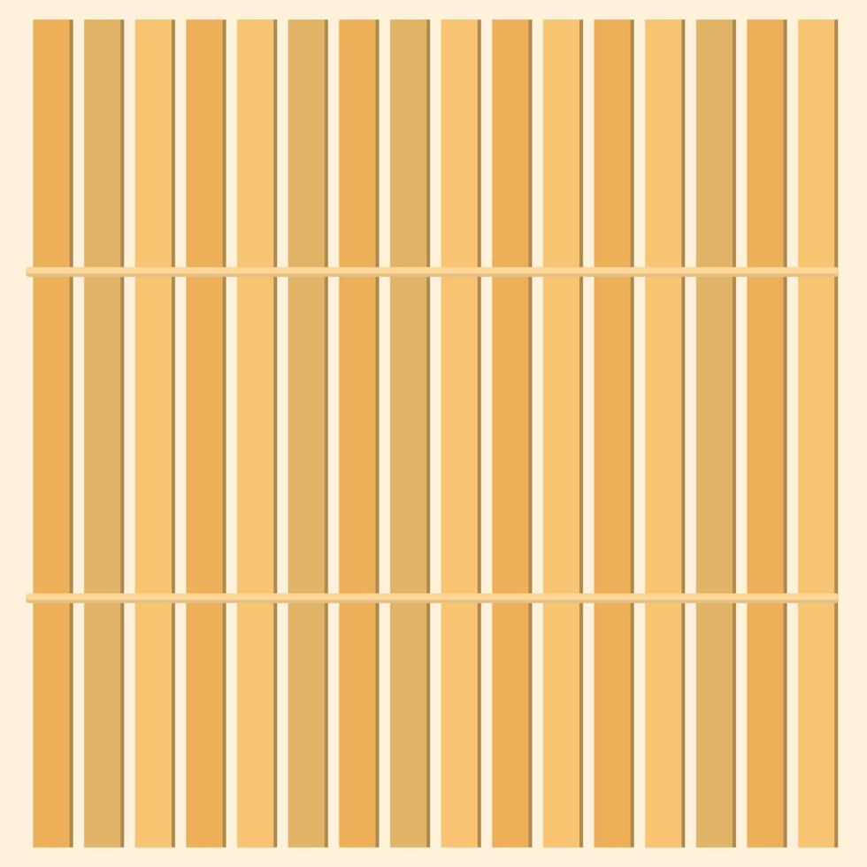Bamboo wicker plate empty vector or asian straw weave tray top view wooden mat for traditional dish isolated flat cartoon closeup illustration
