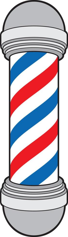 Barber pole. Barbershop Salon. Vector Illustration.