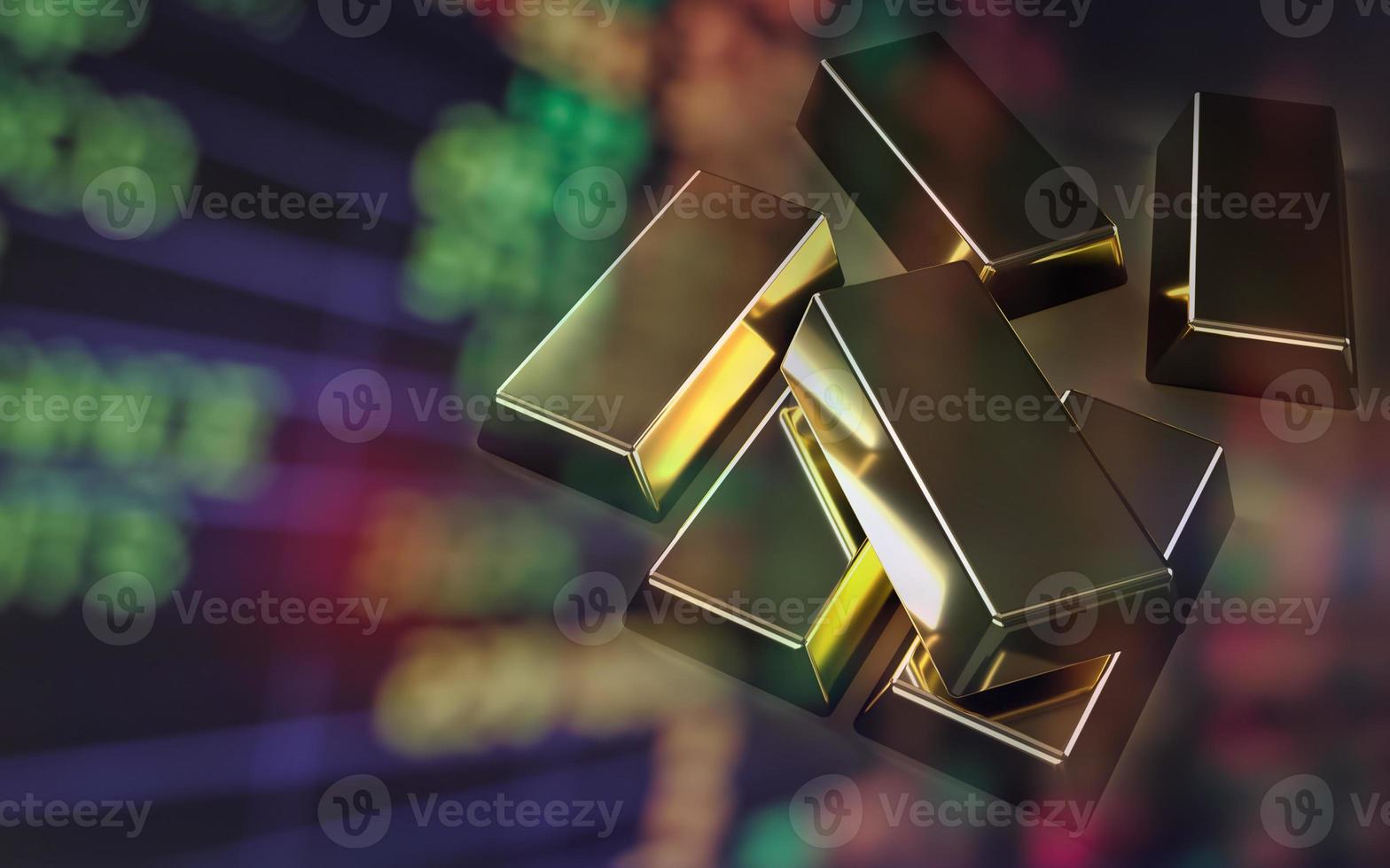 Gold bars and Financial concept, Gold bar stack on black background, wealth concept, treasure, and trading, photo