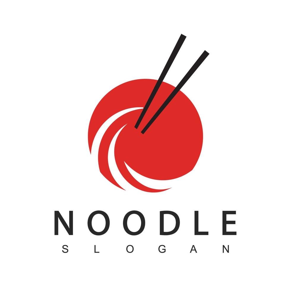 vector de logotipo de fideos. plantilla de logotipo adecuada para restaurantes japoneses e italianos