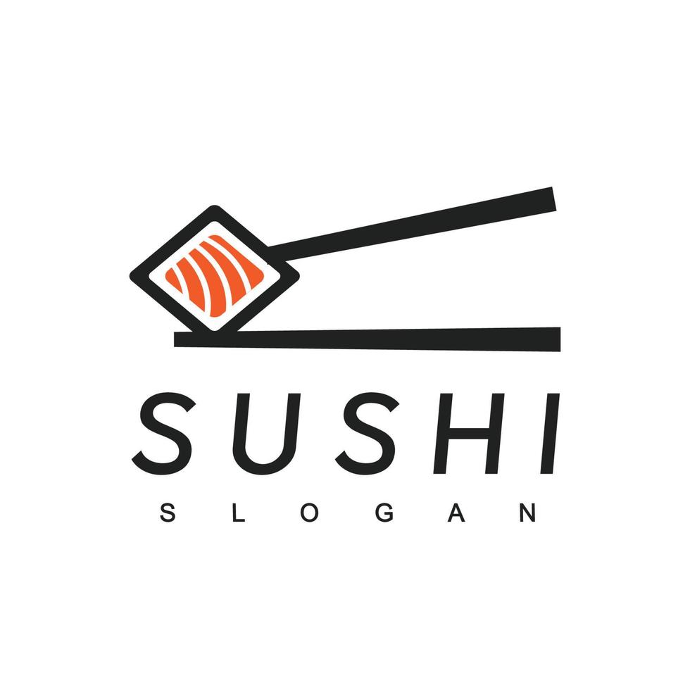 Sushi Logo Design Template, Japanese Food Icon vector