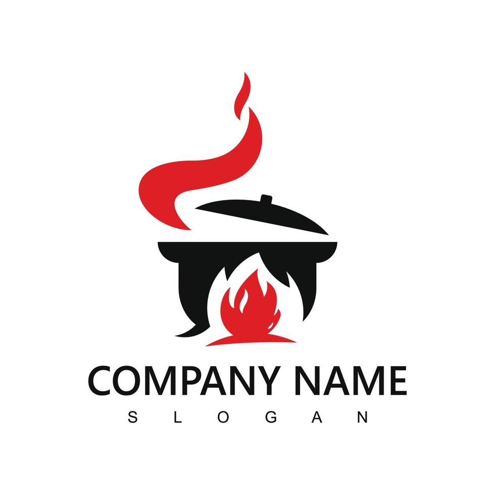 Cook Soup Logo Design Template, Vector of full of tasty soup for your menu