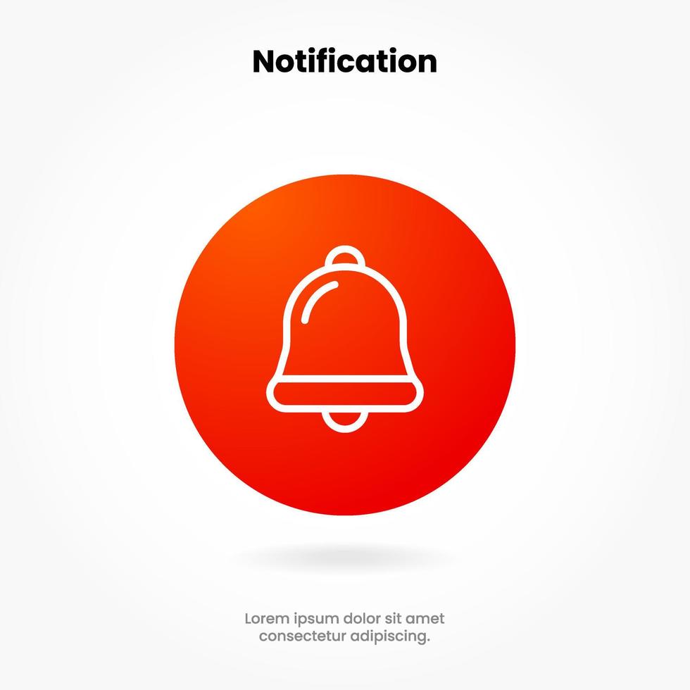 3d notification bell alarm icon. Alarm symbol. Ringing bells.