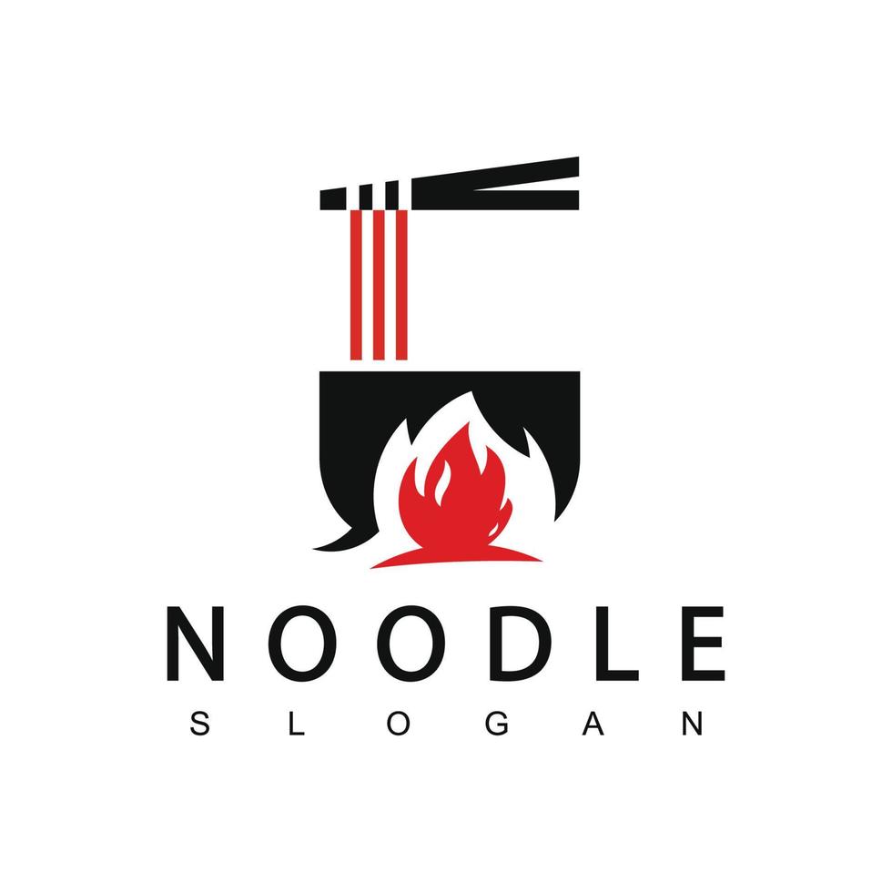 vector de logotipo de fideos. plantilla de logotipo adecuada para restaurantes japoneses e italianos