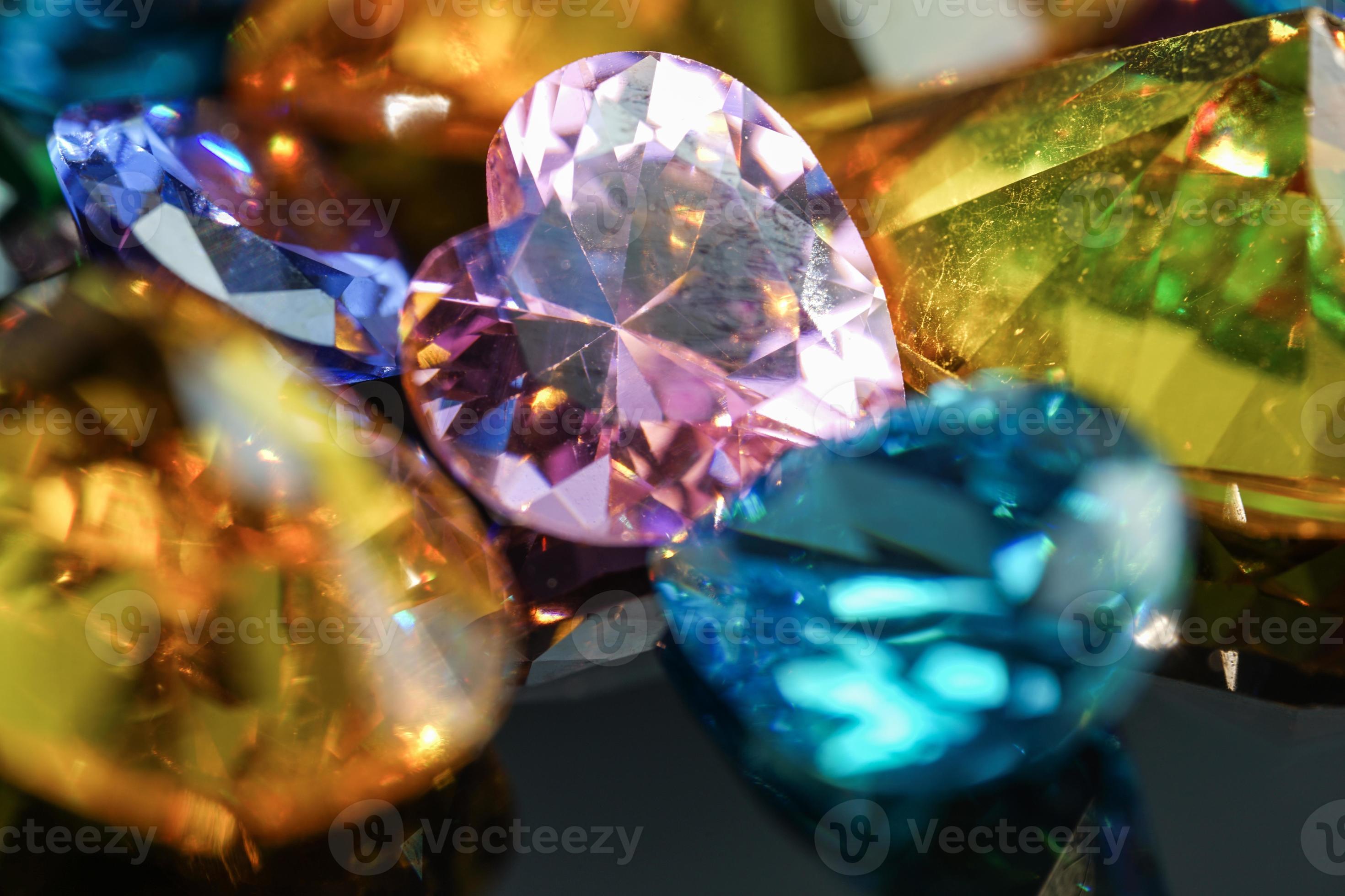 Natural Sapphire gemstone, Jewel or gems on black shine color