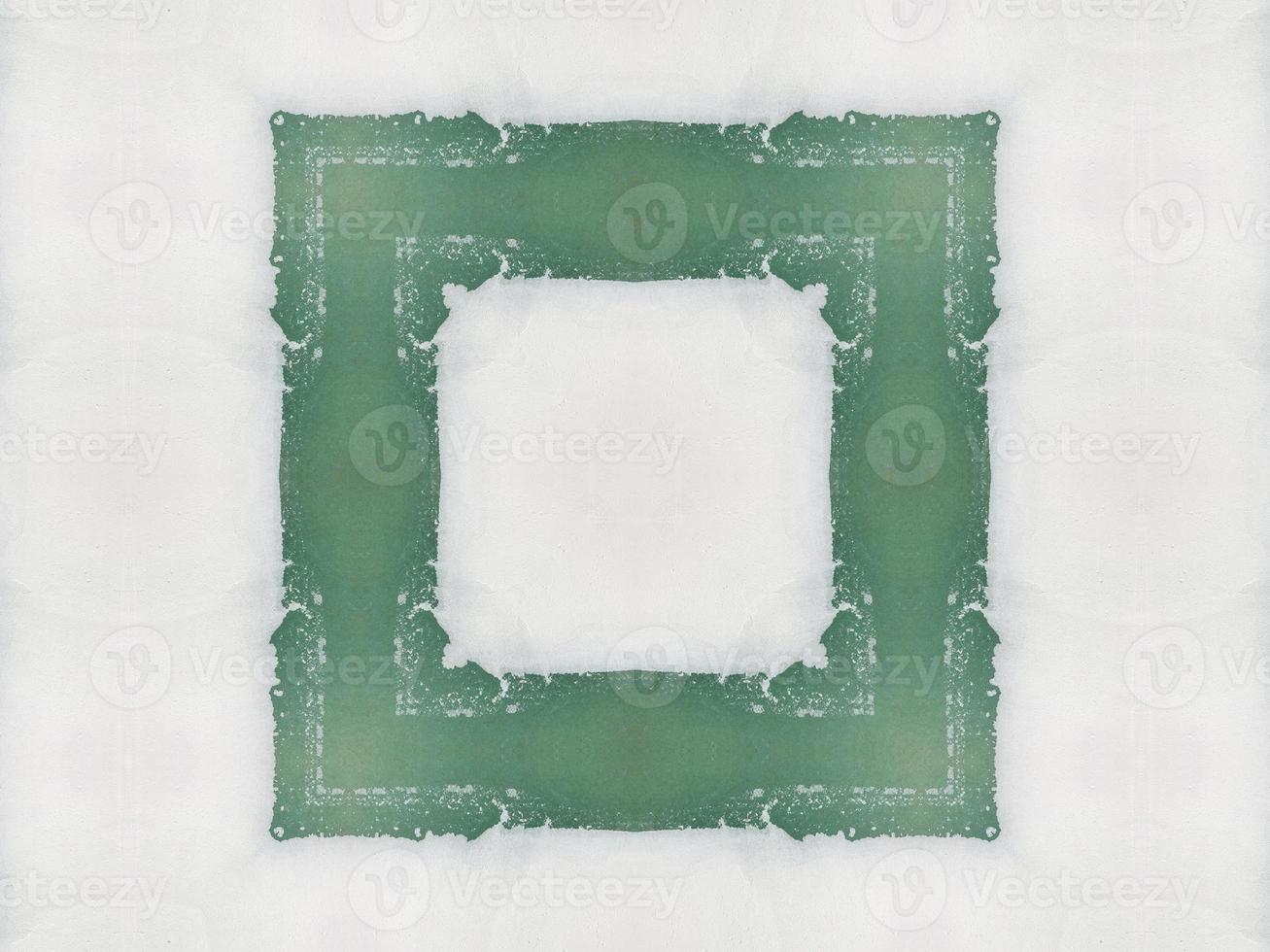 Green watercolor on the wall kaleidoscope background with abstract and unique pattern photo