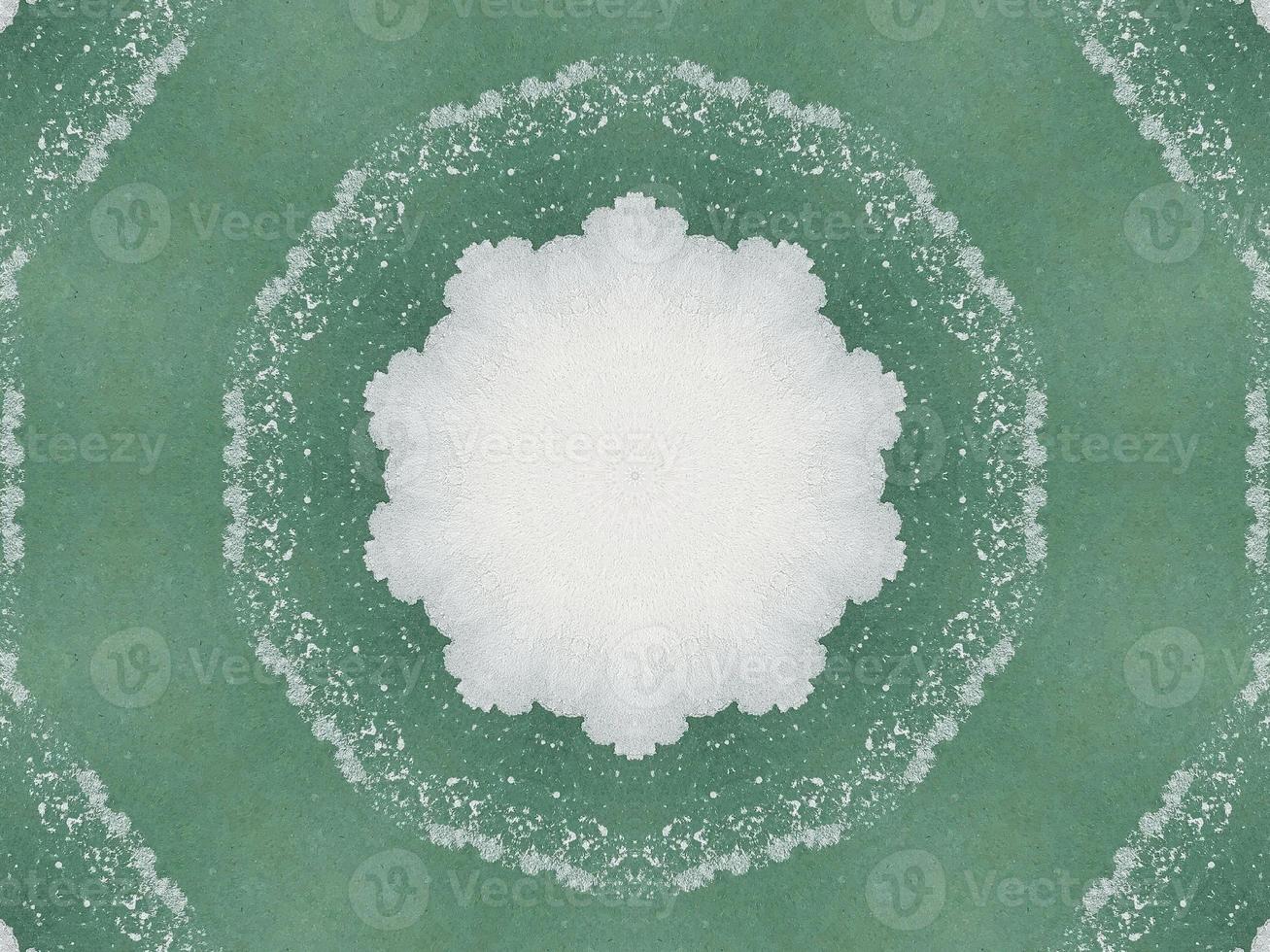 Green watercolor on the wall kaleidoscope background with abstract and unique pattern photo