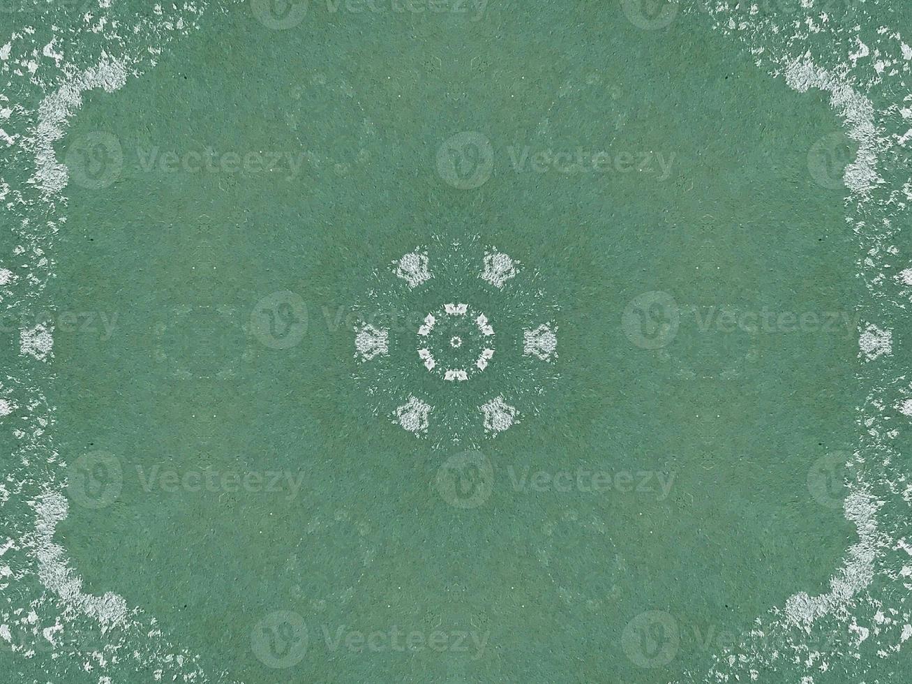 Green watercolor on the wall kaleidoscope background with abstract and unique pattern photo