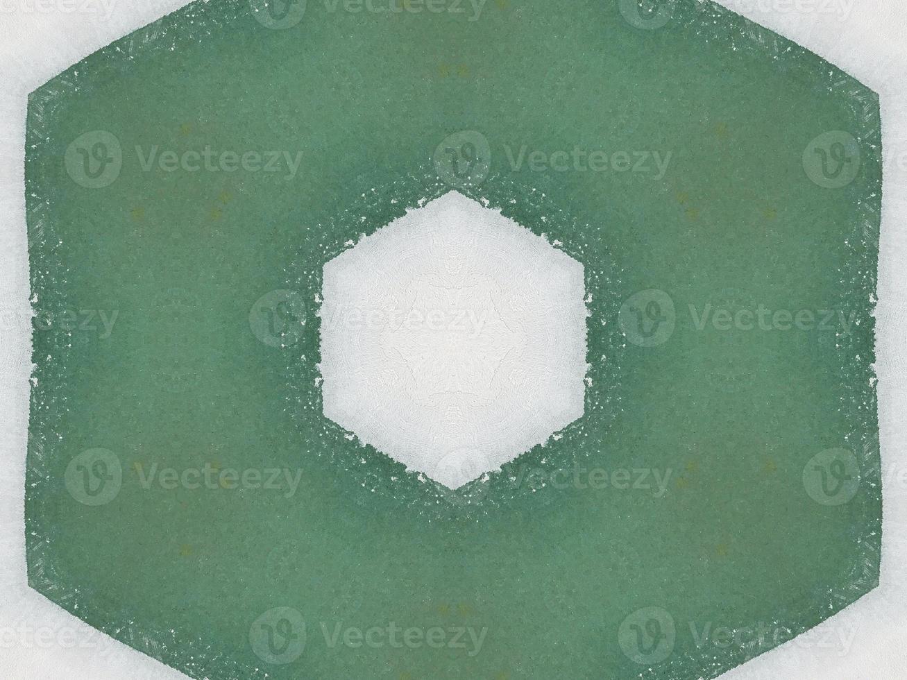 Green watercolor on the wall kaleidoscope background with abstract and unique pattern photo