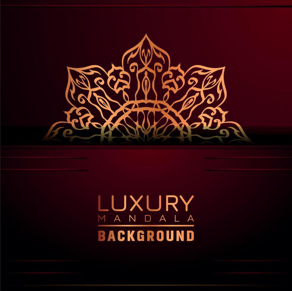 Luxury ornamental mandala logo background, arabesque style. vector