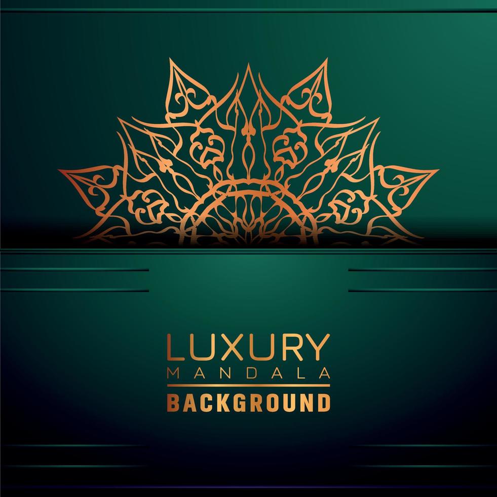 Fondo de logotipo de mandala ornamental de lujo, estilo arabesco. vector