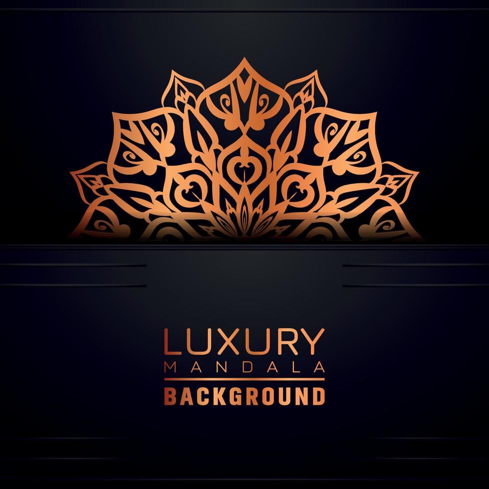 Luxury ornamental mandala background, arabesque style vector