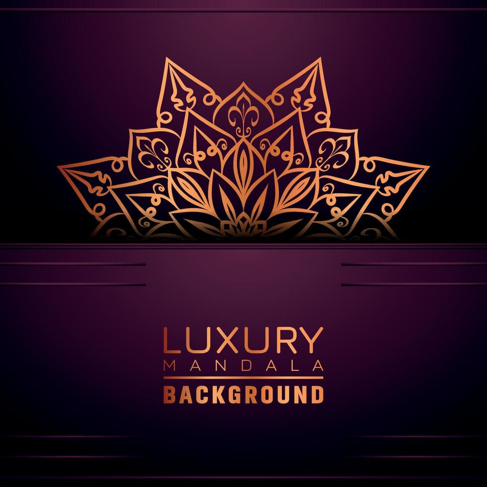 Luxury ornamental mandala background, arabesque style vector