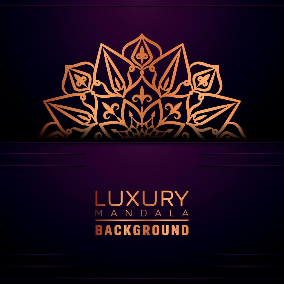 Luxury ornamental mandala background, arabesque style vector