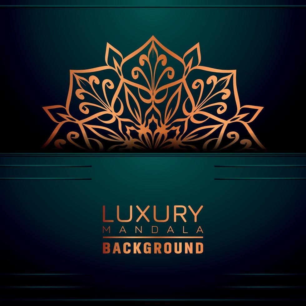 Luxury ornamental mandala background, arabesque style vector