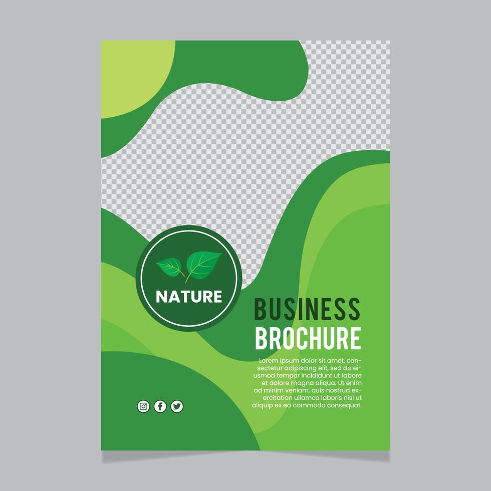 Business brochure nature green abstract vector