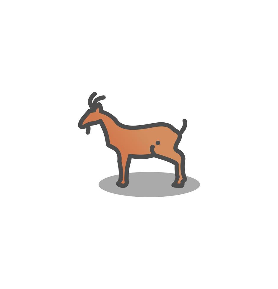 plantilla de logotipo de ilustración de vector de icono de cabra para muchos propósitos. aislado sobre fondo blanco.