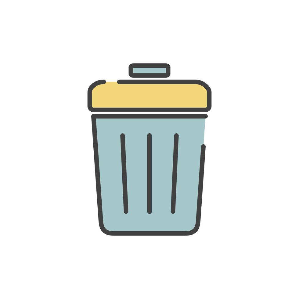 rubbish bin icon vector illustration logo template for many purpose. Isolated on white background.
