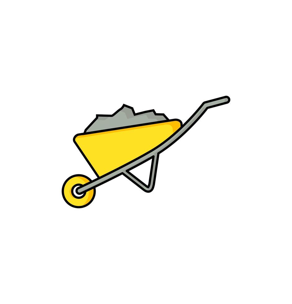 wheelbarrow icon vector illustration logo template for many purpose. Isolated on white background.