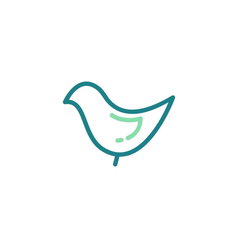 plantilla de logotipo de ilustración de vector de icono de pájaro para muchos propósitos. aislado sobre fondo blanco.
