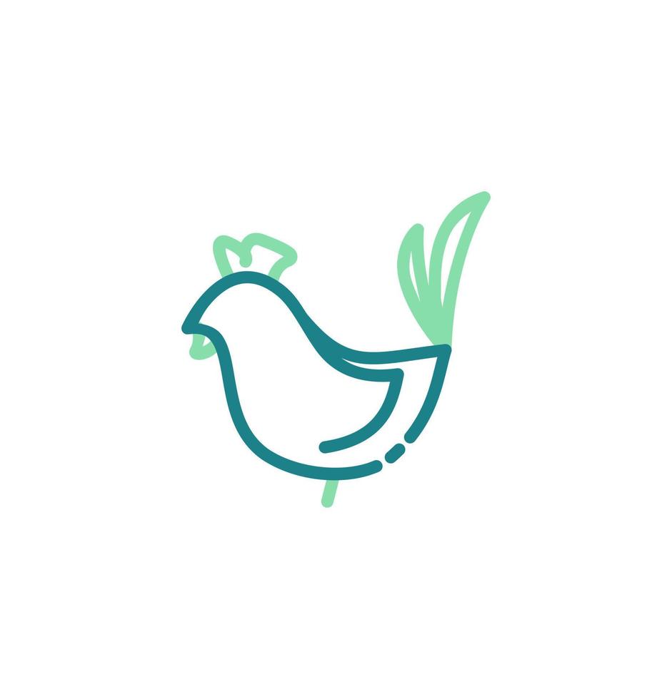 plantilla de logotipo de ilustración de vector de icono de pollo para muchos propósitos. aislado sobre fondo blanco.