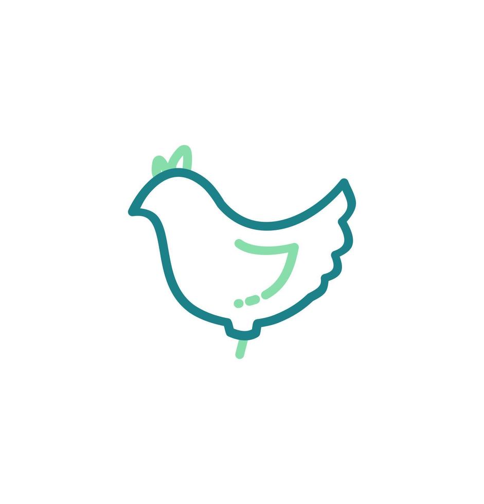chicken icon vector illustration logo template for many purpose. Isolated on white background.