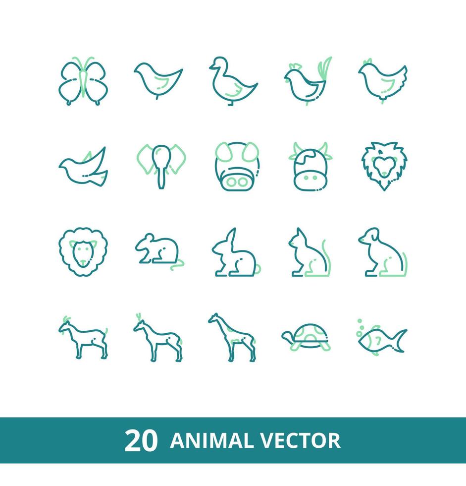 plantilla de logotipo de ilustración de vector de icono animal para muchos propósitos. aislado sobre fondo blanco.