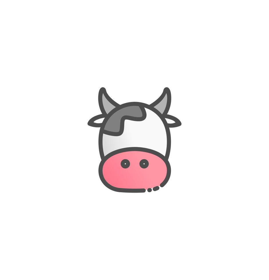 cow icon vector illustration logo template for many purpose. Isolated on white background.