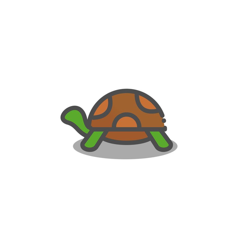 plantilla de logotipo de ilustración de vector de icono de tortuga para muchos propósitos. aislado sobre fondo blanco.