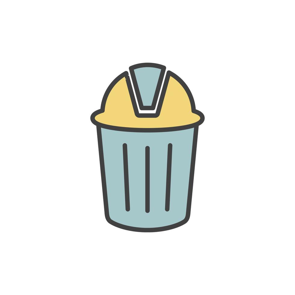rubbish bin icon vector illustration logo template for many purpose. Isolated on white background.