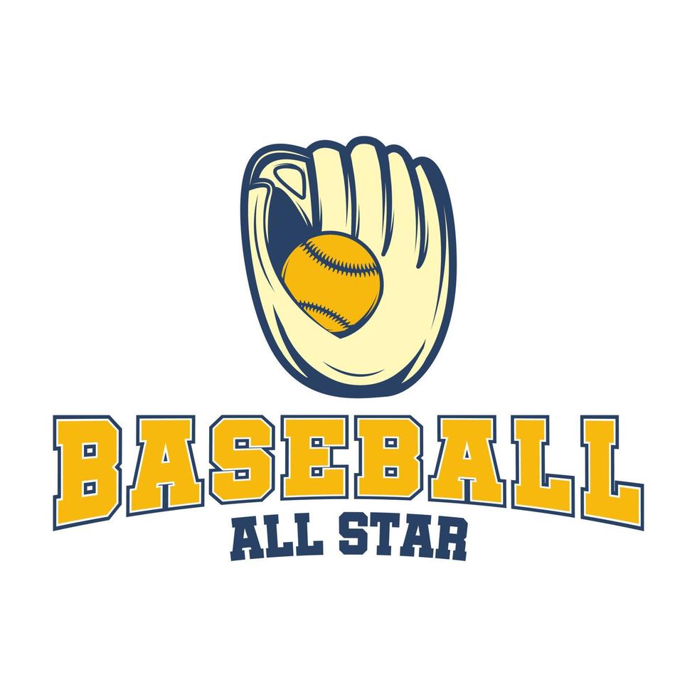 Baseball All Star design template, vector illustration