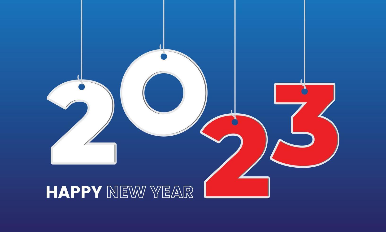 feliz año nuevo 2023. celebración festiva. moderno y moderno para banner y plantilla de publicación de medios vector