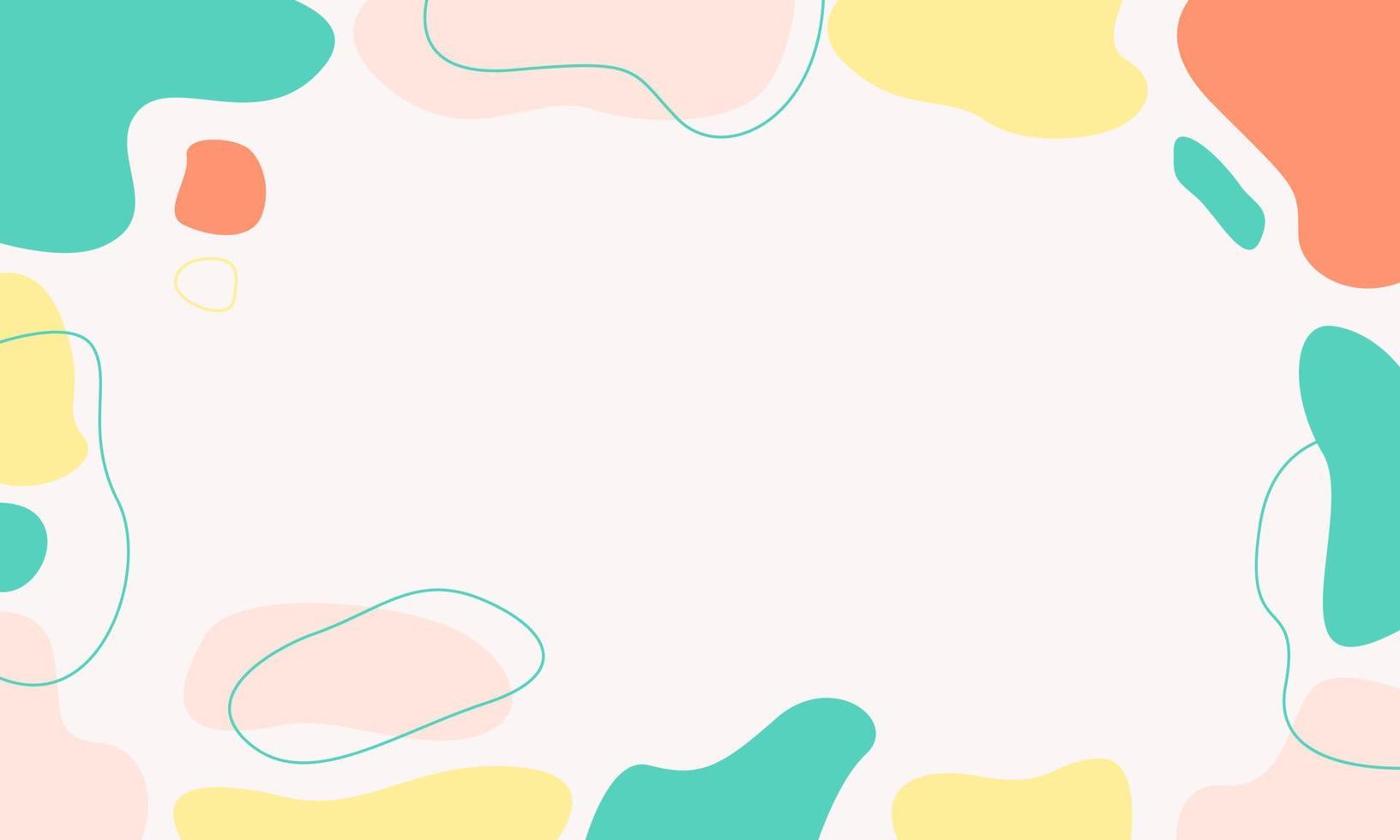 Abstract Background Simple Hand Drawn Minimalist Style with Free Shape and Pastel Colors. Vector Background Illustration for presentation
