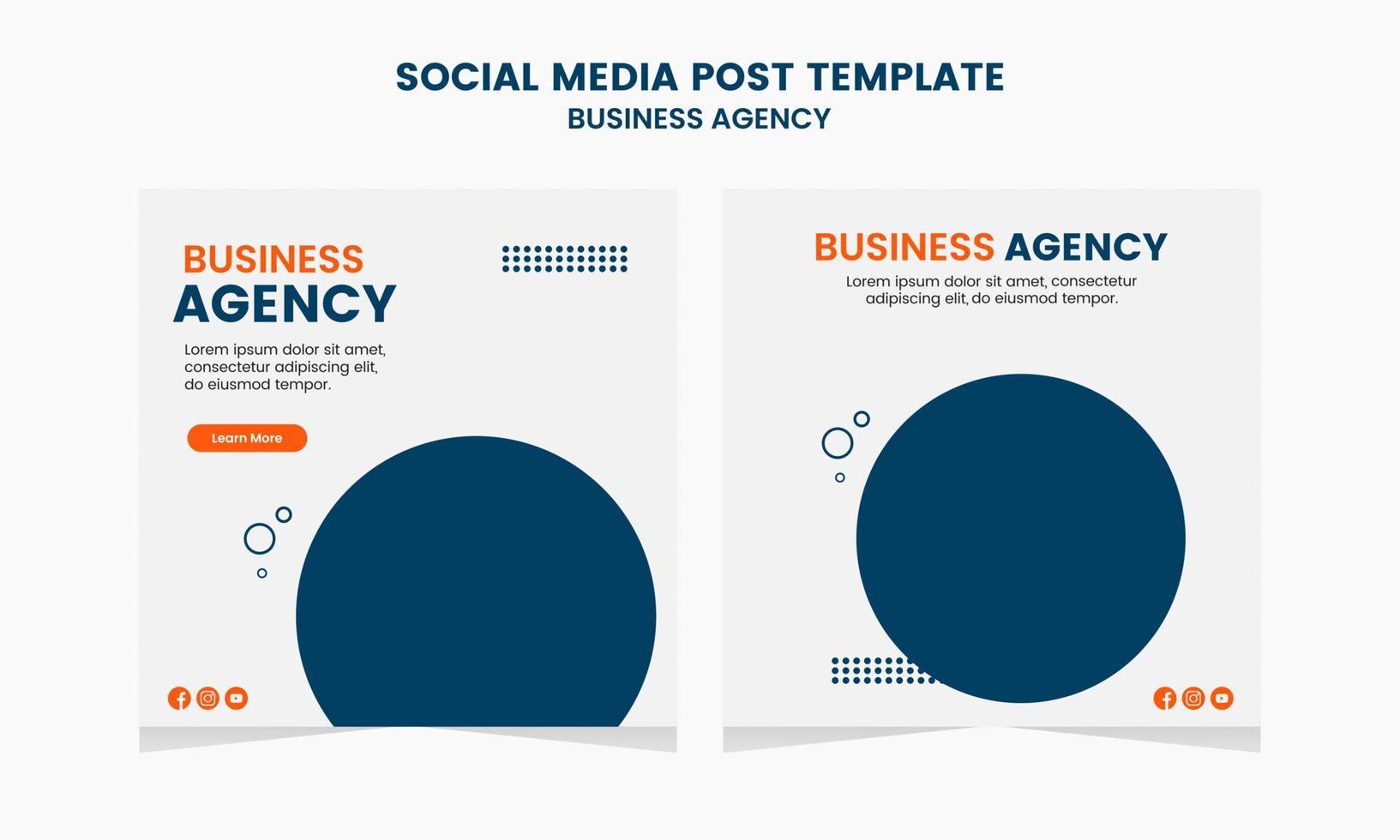 plantilla de publicación en redes sociales para promoción de marketing de negocios digitales marco de banner simple vector