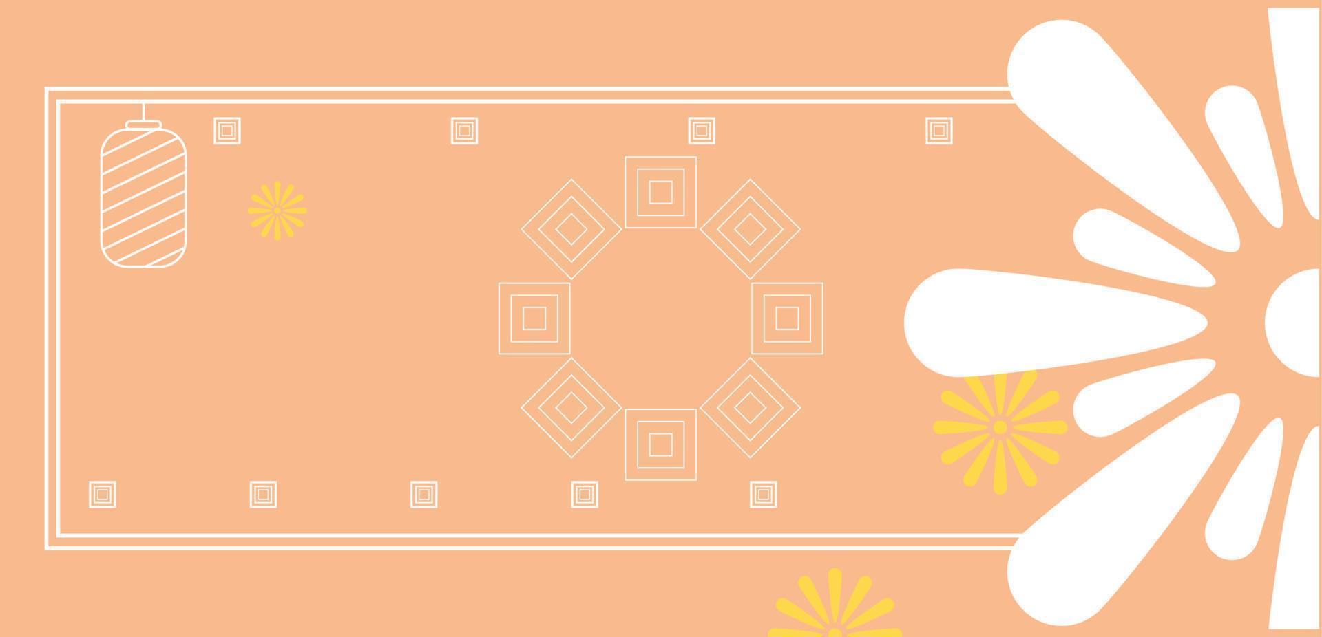 Chinese japanese background frame template vector
