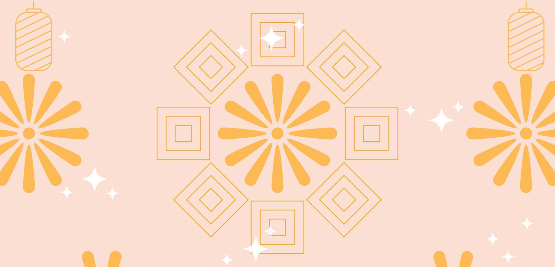 Chinese japanese background frame template vector