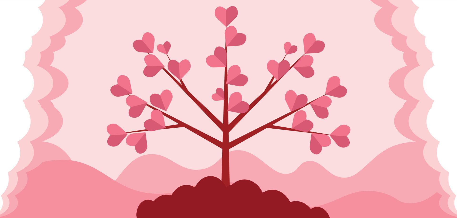 Valentine's day templete banner with hearts marketing sale vector