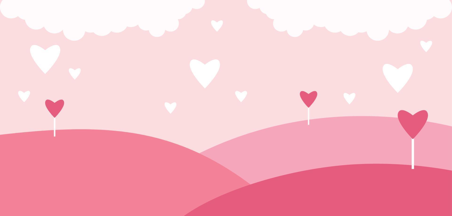 banner de templete del día de san valentín con venta de marketing de corazones vector