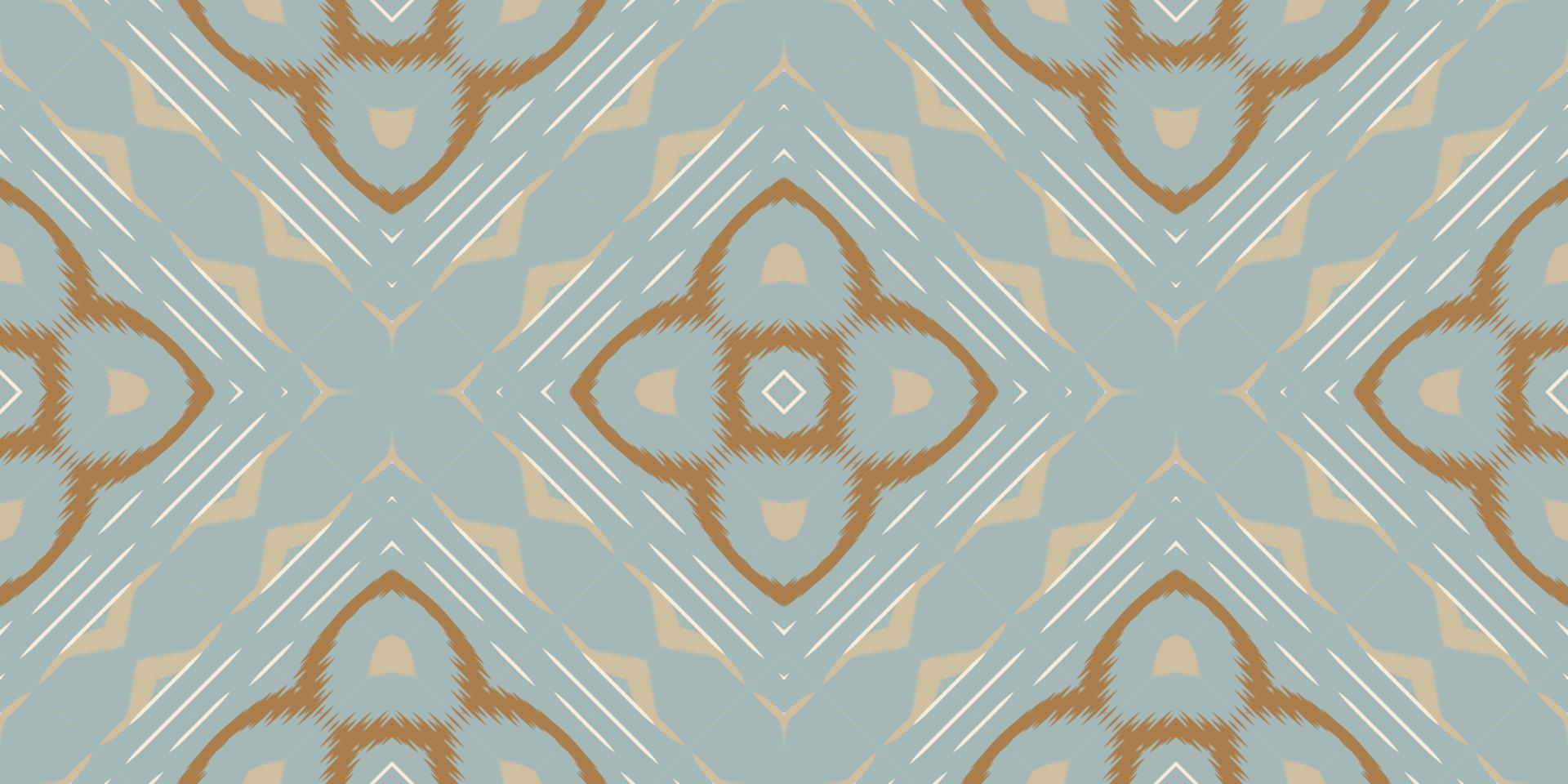 Ethnic ikat flowers batik textile seamless pattern digital vector design for Print saree Kurti Borneo Fabric border brush symbols swatches stylish