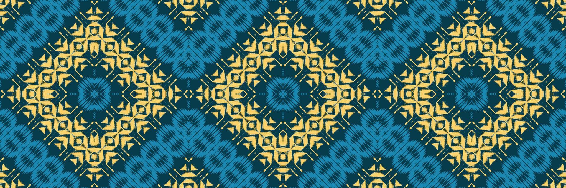 Batik Textile ikat flowers seamless pattern digital vector design for Print saree Kurti Borneo Fabric border brush symbols swatches stylish